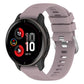 Dark grey silicone watch band with cross-textured pattern and metal buckle