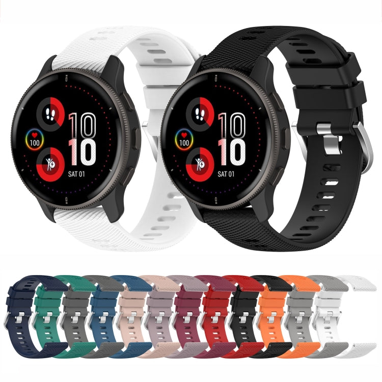 Set of cross-textured silicone smartwatch bands in assorted colors with metal clips