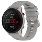 Light grey cross-textured silicone watch band with secure clasp, 18mm width.