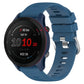 Blue 22mm textured silicone watch band, cross pattern, adjustable buckle holes