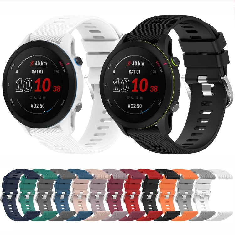 22mm silicone watch bands, multiple colors shown (white and black in front)
