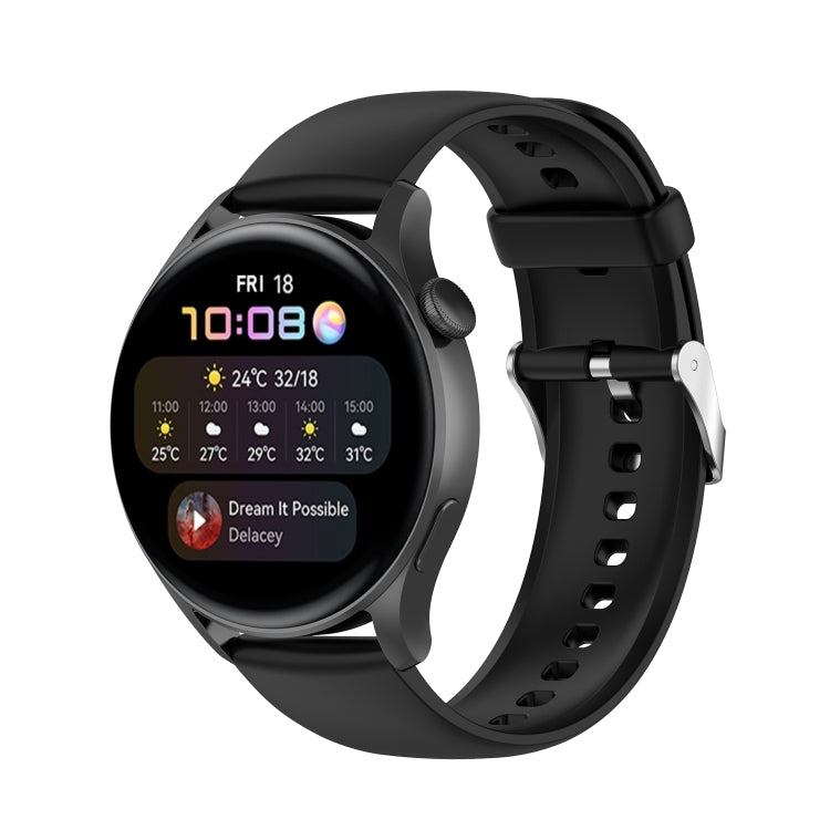 Solid Color Soft Silicone Watch Band, For Huawei Watch3 Pro New