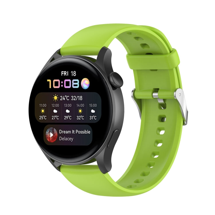 Solid Color Soft Silicone Watch Band, For Huawei Watch3 Pro New