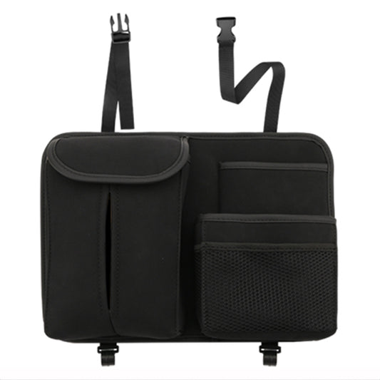 2 PCS Car Seat Back Hanging Bag Sheepskin Leather Storage Bag With Hook