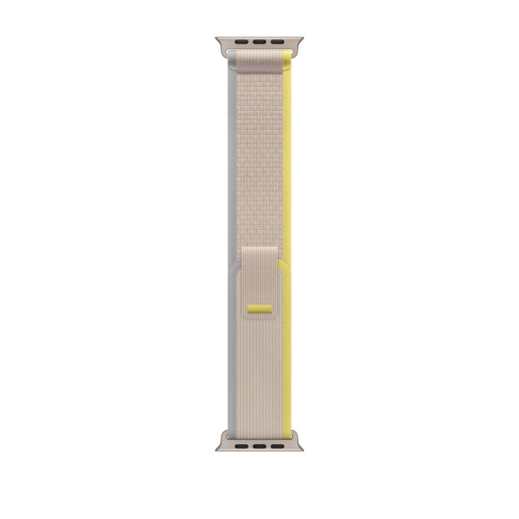 Beige nylon watch band strap only, with pin-and-buckle attachment.