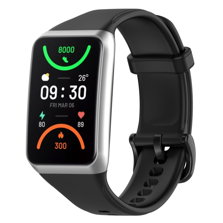 Black soft silicone watch band with buckle for OPPO Band 2