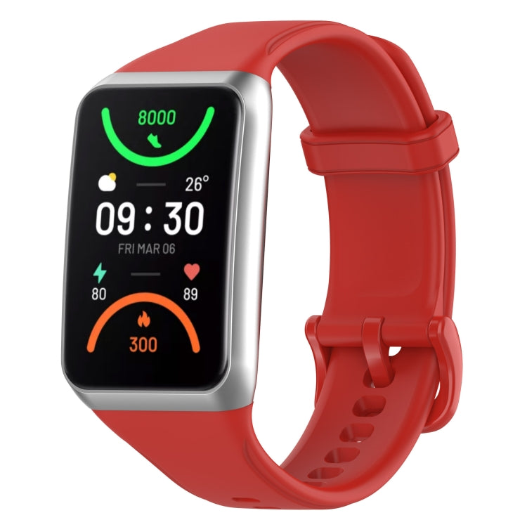 Red soft silicone watch band with buckle for OPPO Band 2