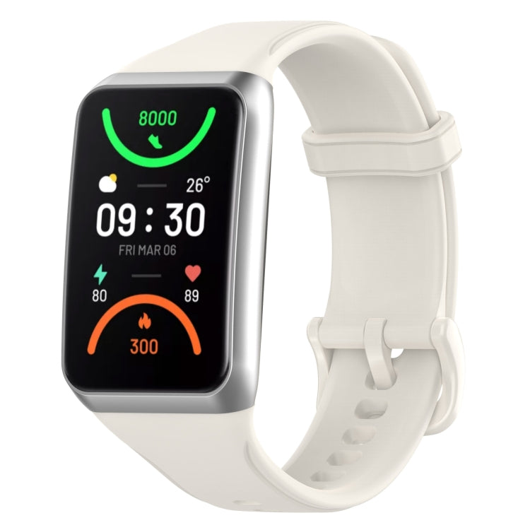 White soft silicone watch band with buckle for OPPO Band 2