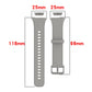 Gray silicone watch band dimensions: 118mm length, 25mm width, 98mm clasp.