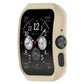 Ivory white protective watch case with rounded bezel and side buttons, for OPPO Watch.