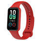 Silicone watch band for Amazfit Band 7, red strap with perforated holes and clasp