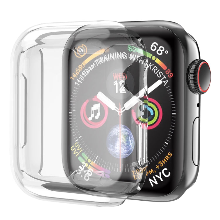 Transparent TPU case for Apple Watch, clear cover with raised screen edges