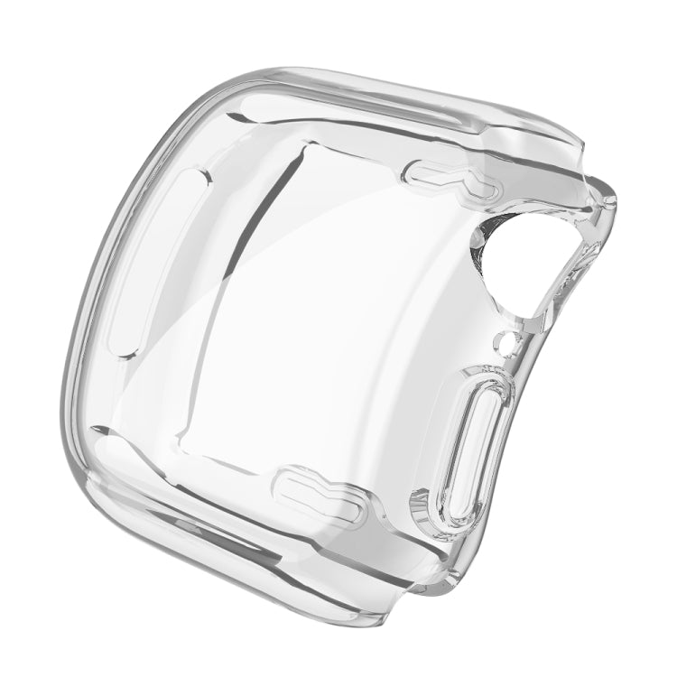 Clear TPU protective case for Apple Watch, curved corners and button cutouts