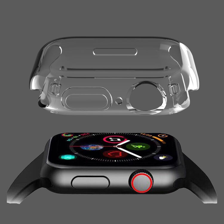Transparent TPU case for Apple Watch, side cutouts and raised bezel detail