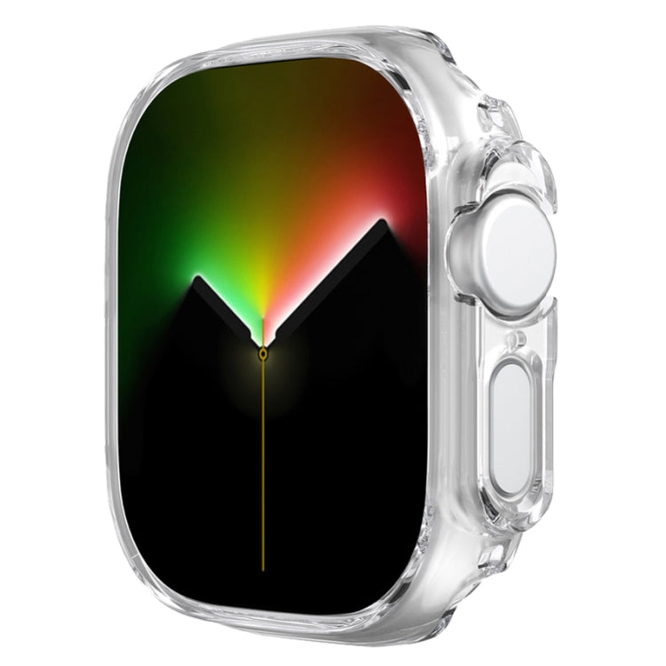 Frosted clear PC case for Apple Watch Ultra 49mm, half-coverage with side button cutouts