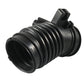 Car air intake hose, black ribbed rubber with angled outlet and mounting tab