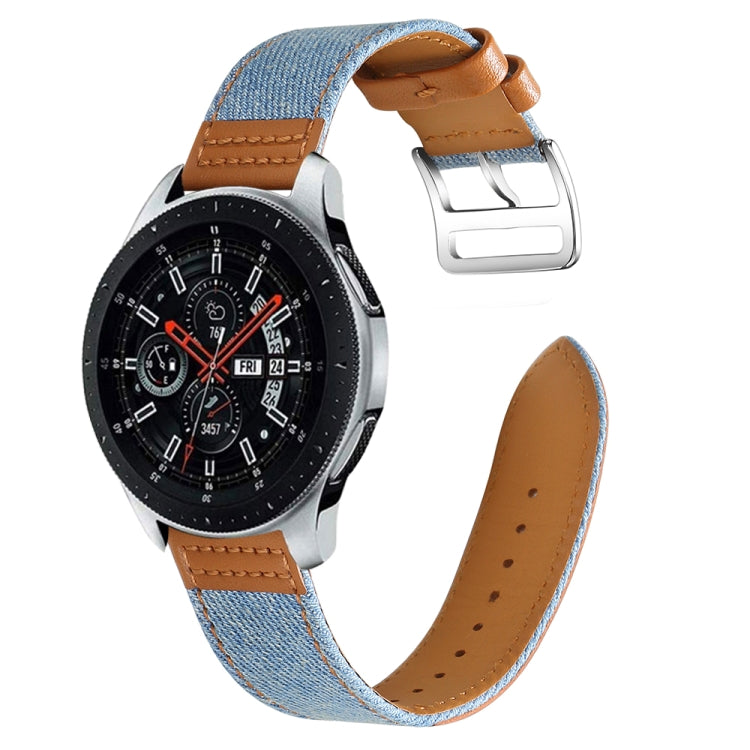 22mm Denim Leather Watch Band