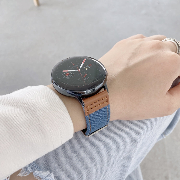 22mm Denim Leather Watch Band