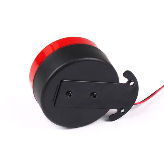 LED reversing horn rear view with black mounting clips and red lens