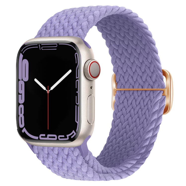 Braided nylon watch band with buckle, lavender woven braided strap for Apple Watch