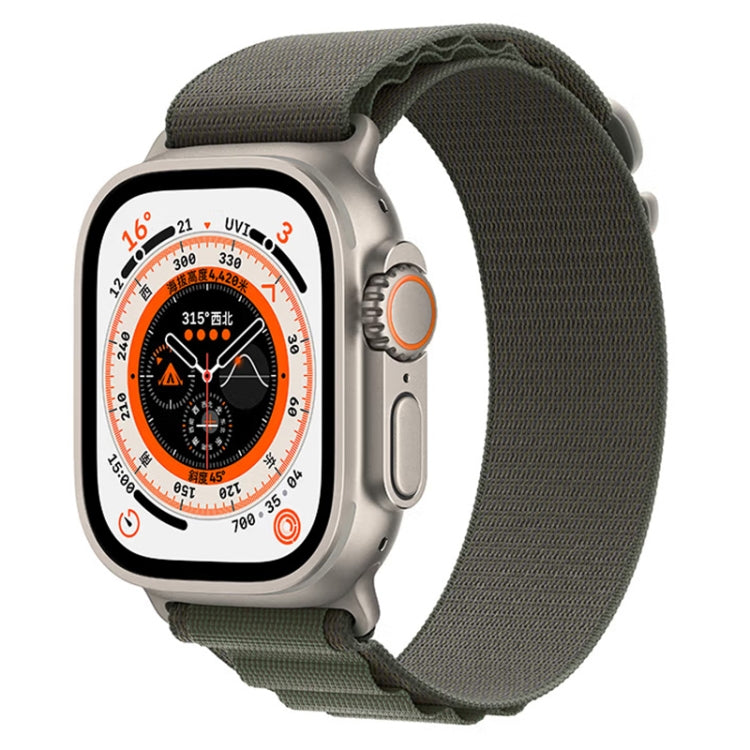 Nylon watch band with dark gray strap and subtle black underside