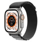 Nylon watch band with black-gray fabric and buckle for Apple Watch Ultra 49mm