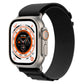 Nylon watch band with black-gray fabric and buckle for Apple Watch Ultra 49mm