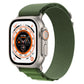 Nylon watch band with olive green fabric and buckle for Apple Watch Ultra 49mm