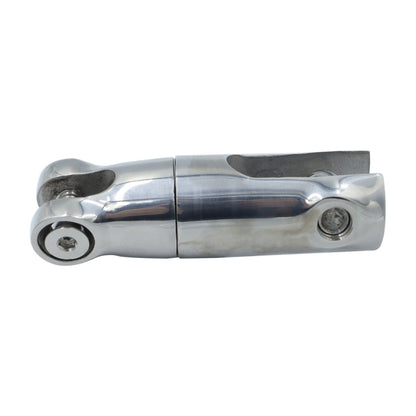 Stainless steel marine anchor rotary joint with swivel section and side mount holes