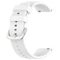 White silicone watch band with clasp, adjustable holes and metal pin
