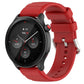 Red silicone watch band with metal clasp and adjustable holes