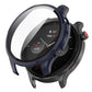 Ink blue protective watch case with integrated tempered glass screen cover