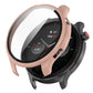 Pink protective watch case with integrated tempered glass screen cover