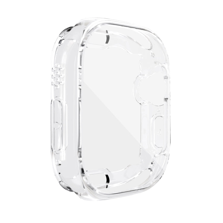 TPU shockproof Apple Watch case, all-inclusive, clear protective shell with side buttons
