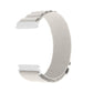 White nylon loop watch band with two buckle ends and woven texture