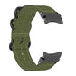 Army green three-ring nylon watch band with adjustable strap and metal clasp