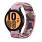 Pink camouflage nylon loop watch band with black adapter for Galaxy Watch5