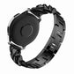Black diamond chain smartwatch band, shown from the side with secure clasp