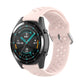 Light pink sport watch strap with perforated band and metal buckle clasp