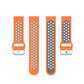 Set of two-color sport watch bands with metal clasps in orange and gray styles