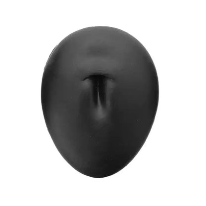 Black silicone facial feature insert with central vertical opening