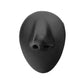 Black silicone facial feature insert with two small openings
