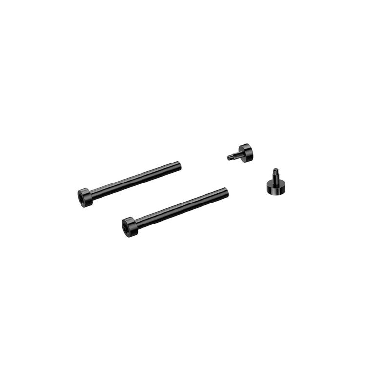 Black strap connecting rod kit: two rods, small screws, and spacer piece
