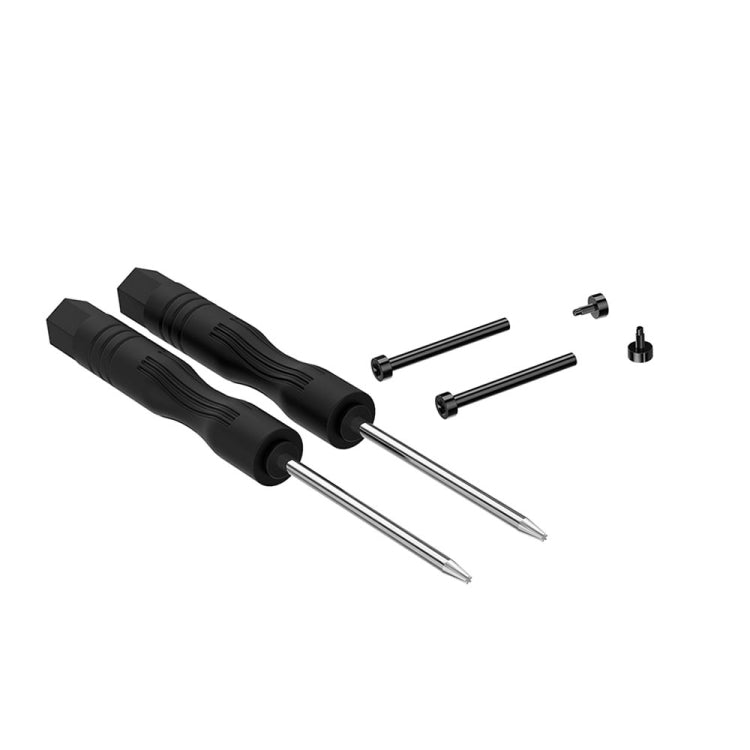 Black strap connecting rod kit with strap plate, two rods, and fasteners