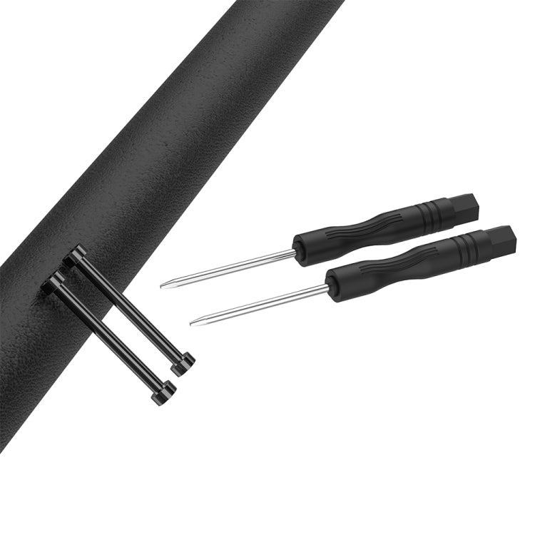 Black strap connecting rod kit with strap attachment and two screwdrivers