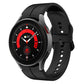 Black silicone watch band with buckle and multiple adjustment holes