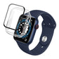 imak tempered glass screen protector with clear film on Apple Watch, front view