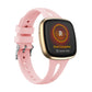 Pink silicone water-drop watch band with metal buckle and pin, for Fitbit Versa 3/4