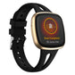 Black silicone water-drop watch band with metal buckle and pin, for Fitbit Versa 3/4