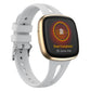 White silicone water-drop watch band with metal buckle and pin, for Fitbit Versa 3/4